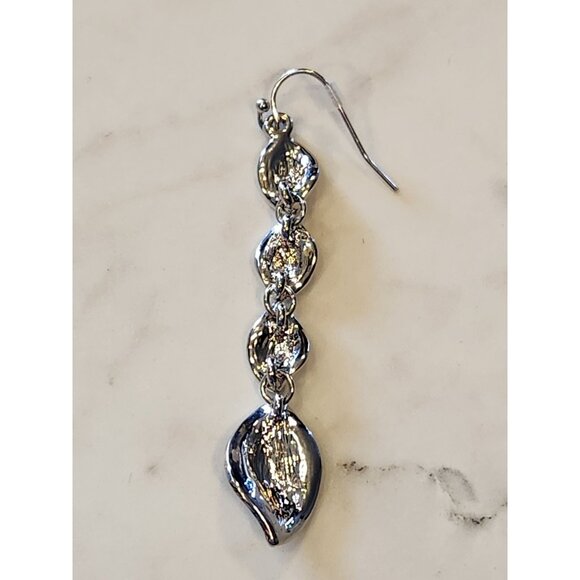 Napier Silver-Tone Sculptural Drop Earrings For Women - Picture 5 of 5